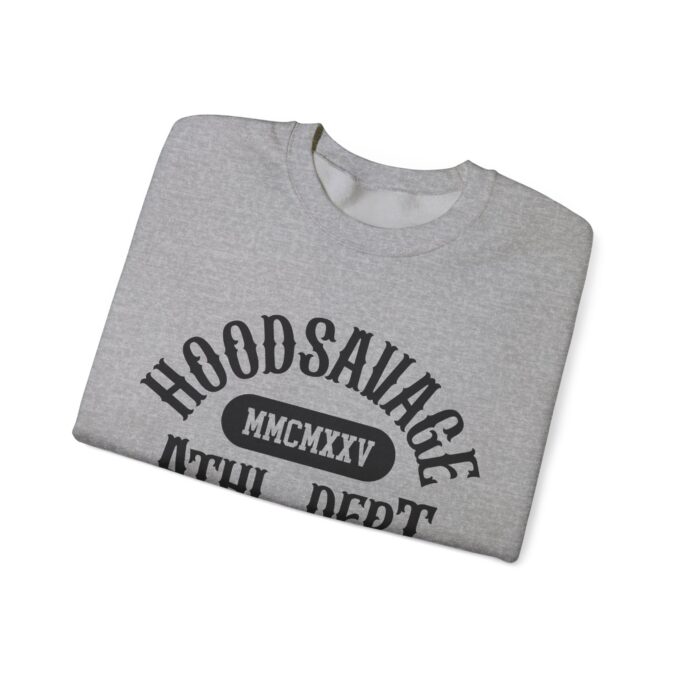 Collegiate Black, Crewneck Sweatshirt Athletic Grey - Image 6