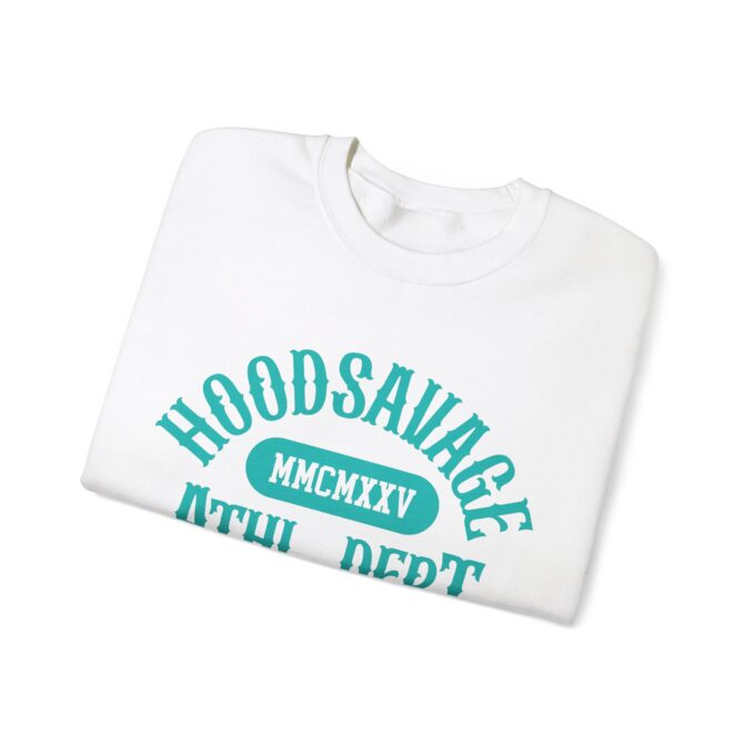 Collegiate Tiffany Blue, Crewneck Sweatshirt White - Image 6