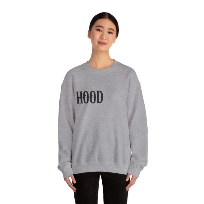 Hood Black, Crewneck Sweatshirt Athletic Grey - Image 3