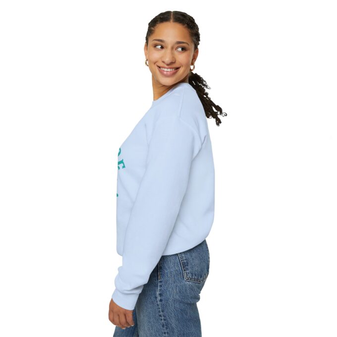 Collegiate Tiffany Blue, Crewneck Sweatshirt Light Blue - Image 4