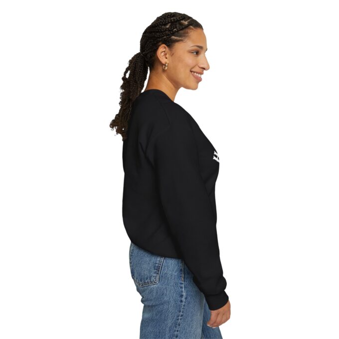 Collegiate White, Crewneck Sweatshirt Black - Image 4