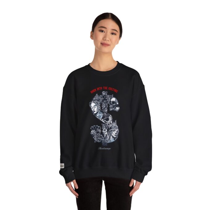 $, Crewneck Sweatshirt Black - Image 5