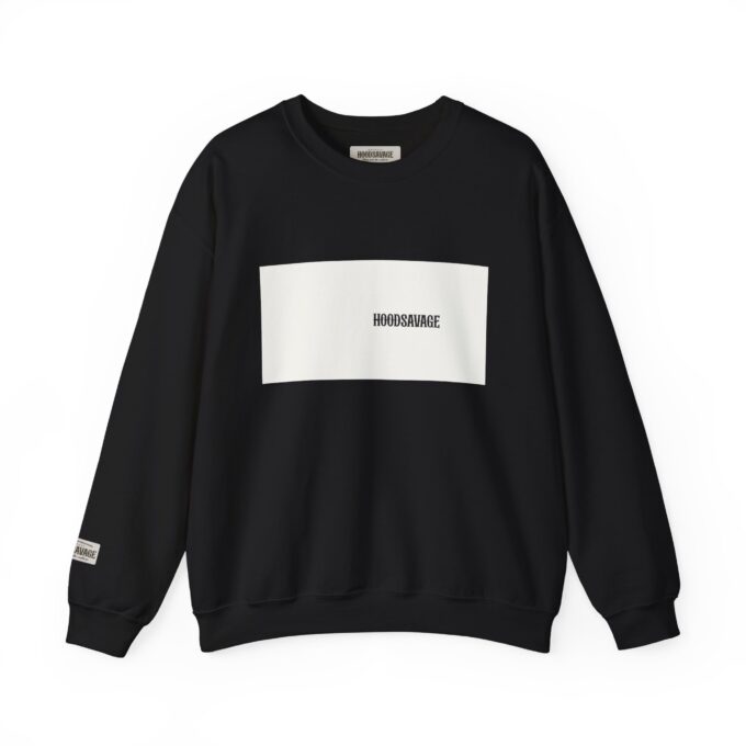 Box Black & White, Crewneck Sweatshirt Black