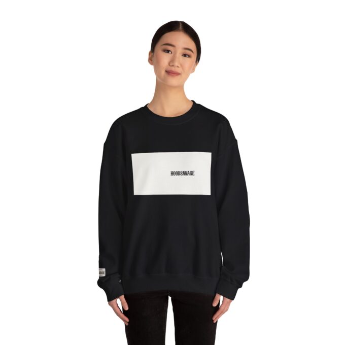 Box Black & White, Crewneck Sweatshirt Black - Image 5