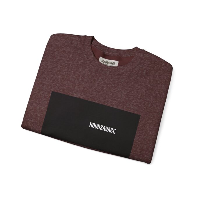 Box, Crewneck Sweatshirt Heather Maroon - Image 6