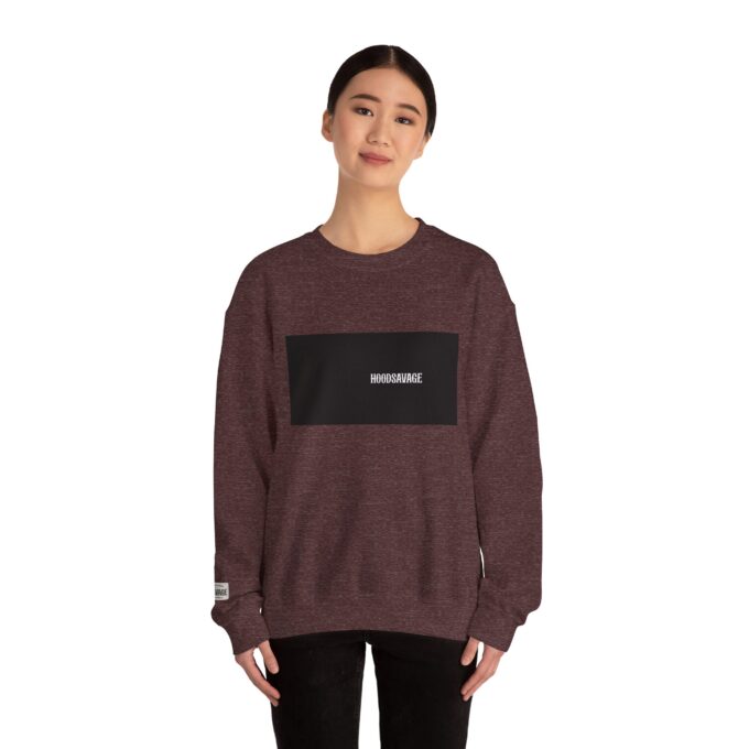 Box, Crewneck Sweatshirt Heather Maroon - Image 5