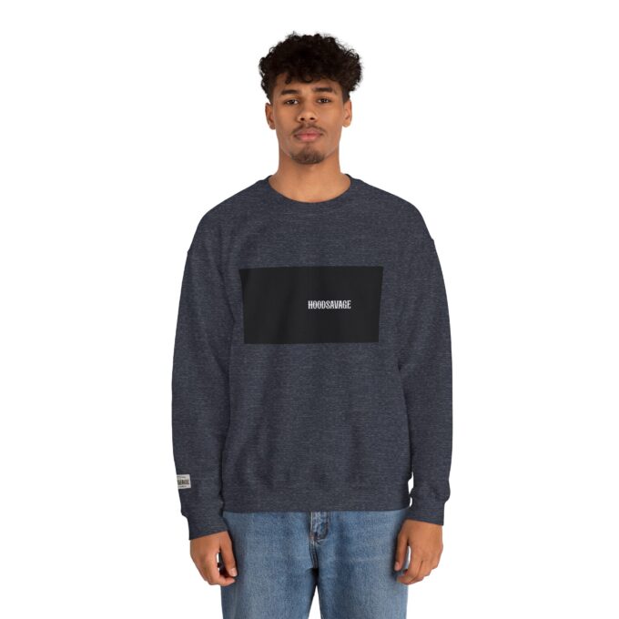 Box, Crewneck Sweatshirt Heather Navy - Image 2