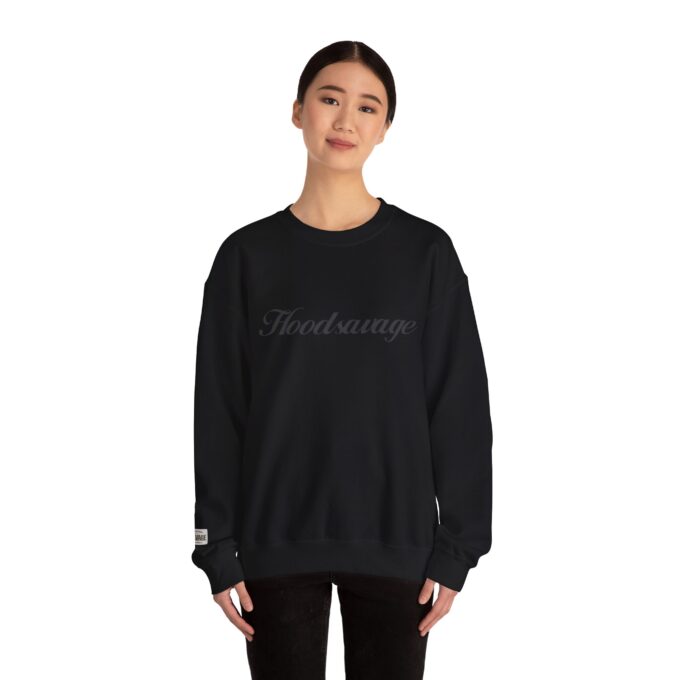 Cursive, Crewneck Sweatshirt Black - Image 5