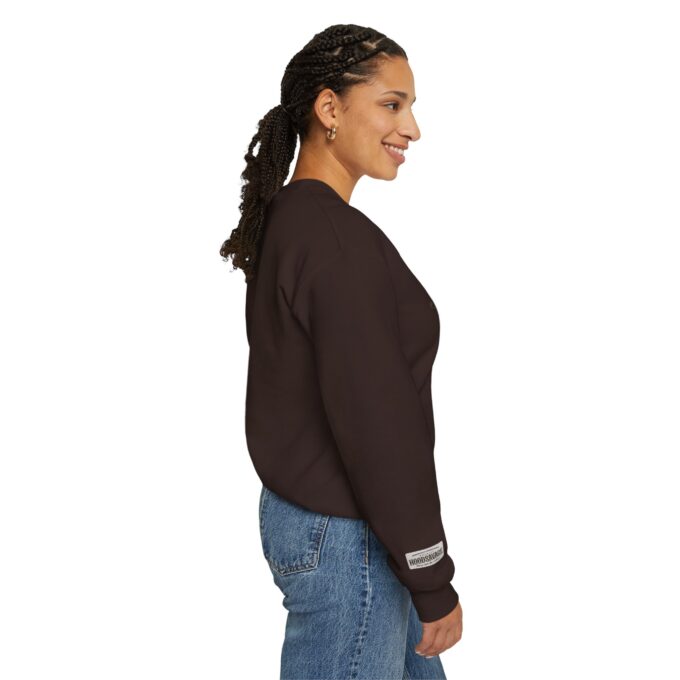 Cursive, Crewneck Sweatshirt Chocolate Brown - Image 3