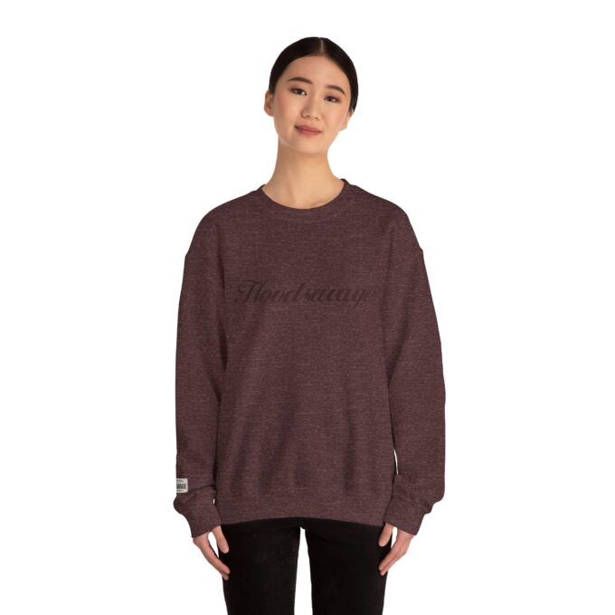 Cursive, Crewneck Sweatshirt Heather Maroon - Image 5