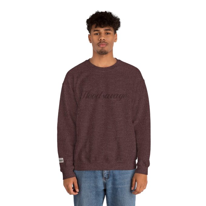 Cursive, Crewneck Sweatshirt Heather Maroon - Image 2