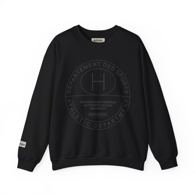 French Sport Patch, Crewneck Sweatshirt Black