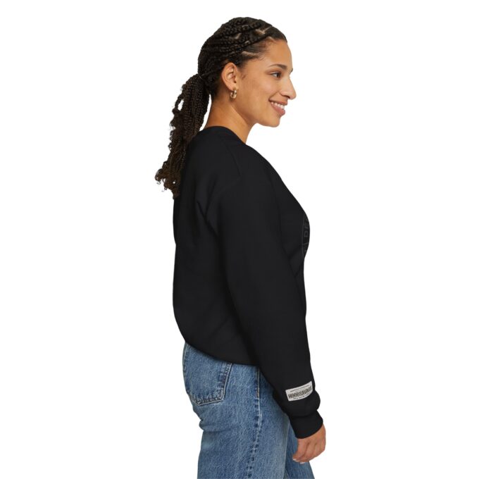 French Sport Patch, Crewneck Sweatshirt Black - Image 3