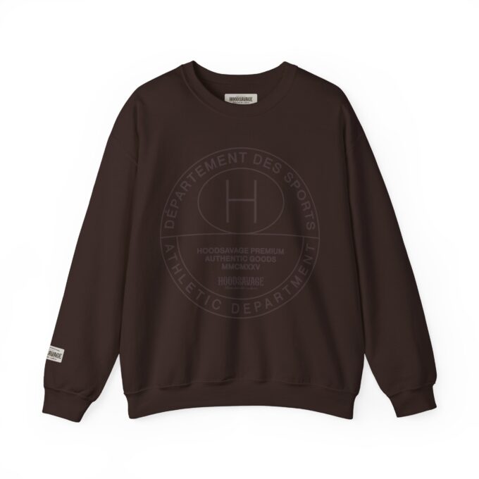 French Sport Patch, Crewneck Sweatshirt Chocolate Brown