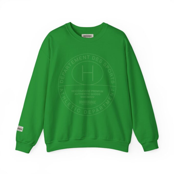 French Sport Patch, Crewneck Sweatshirt Green