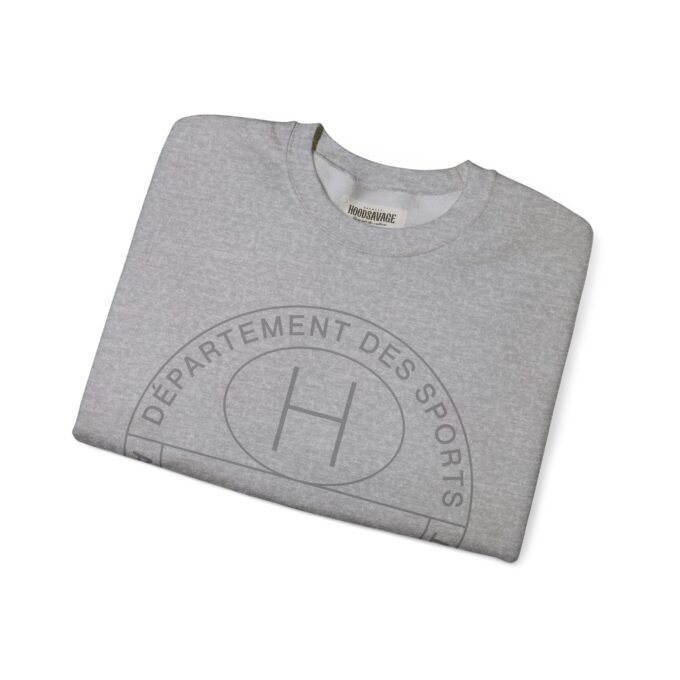 French Sport Patch, Crewneck Sweatshirt Athletic Grey - Image 6