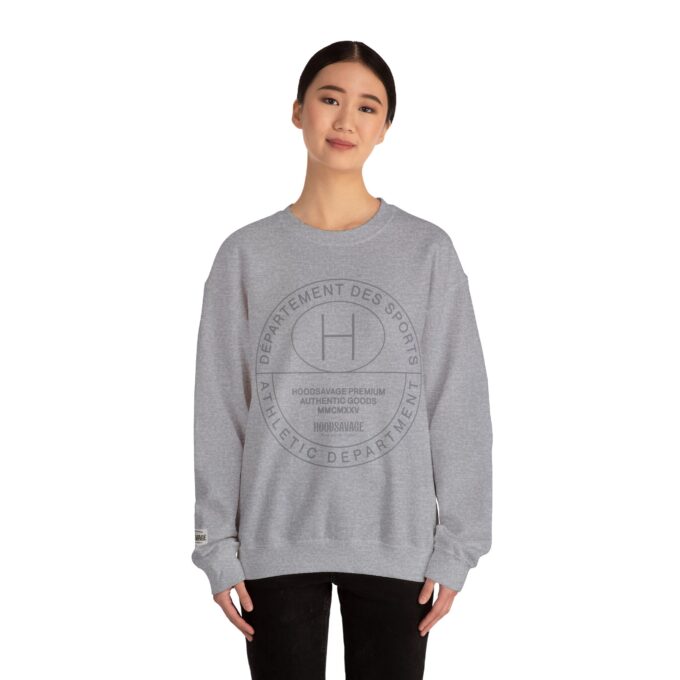 French Sport Patch, Crewneck Sweatshirt Athletic Grey - Image 5