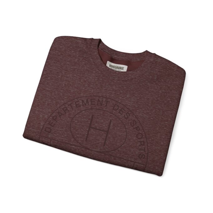 French Sport Patch, Crewneck Sweatshirt Heather Maroon - Image 6