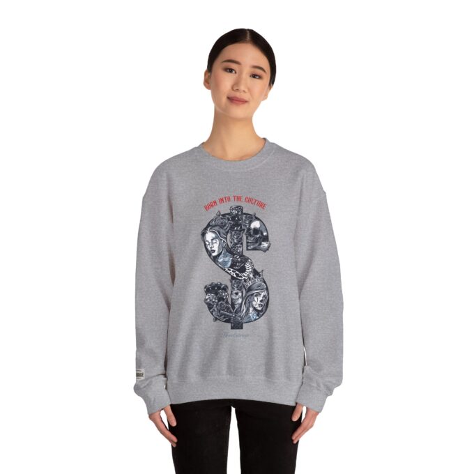 $, Crewneck Sweatshirt Athletic Grey - Image 5