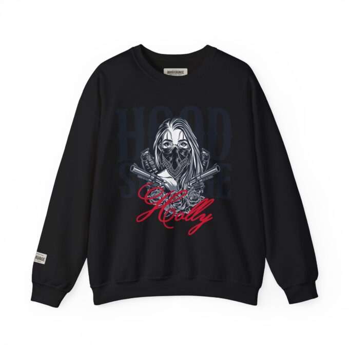 HOODSAVAGE Holly, Crewneck Sweatshirt Black