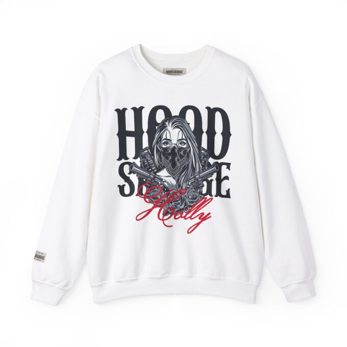 HOODSAVAGE Holly, Crewneck Sweatshirt White