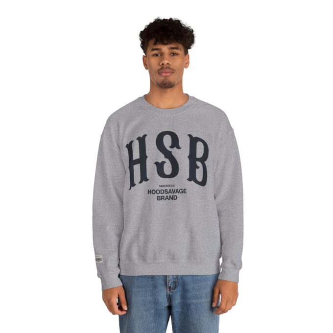 HSB, Crewneck Sweatshirt Athletic Grey - Image 2