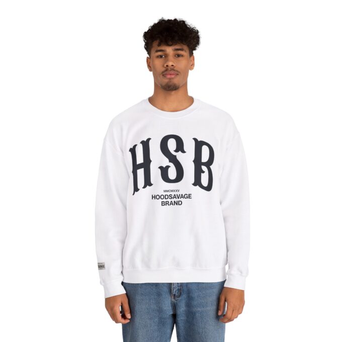 HSB, Crewneck Sweatshirt White - Image 2