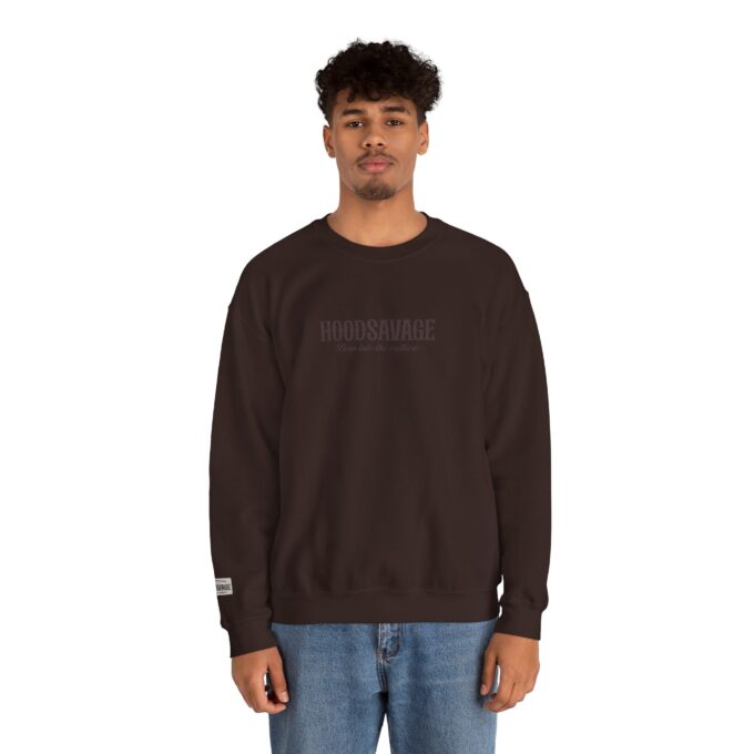 Logo, Crewneck Sweatshirt Chocolate Brown - Image 2