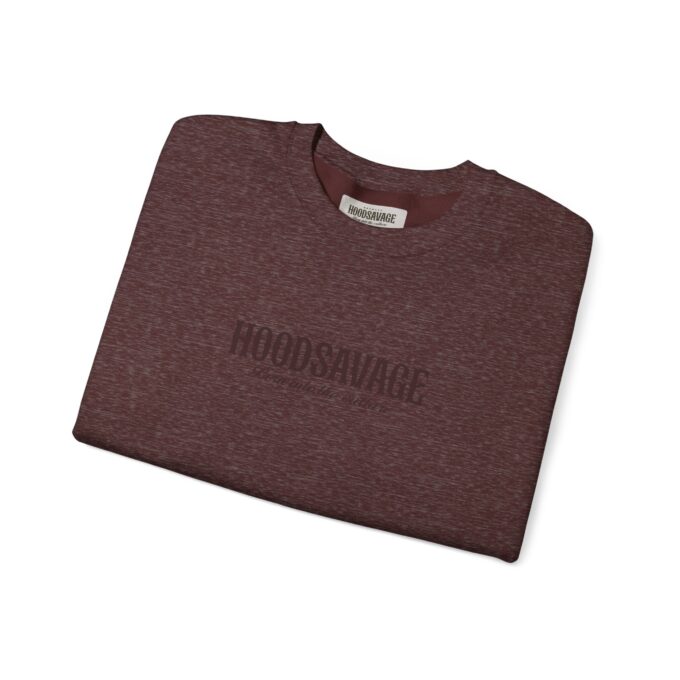 Logo, Crewneck Sweatshirt Heather Maroon - Image 6