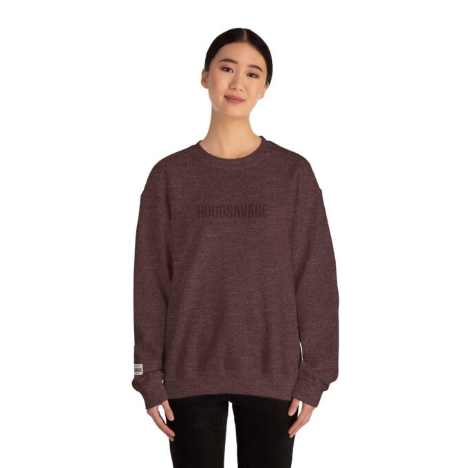 Logo, Crewneck Sweatshirt Heather Maroon - Image 5