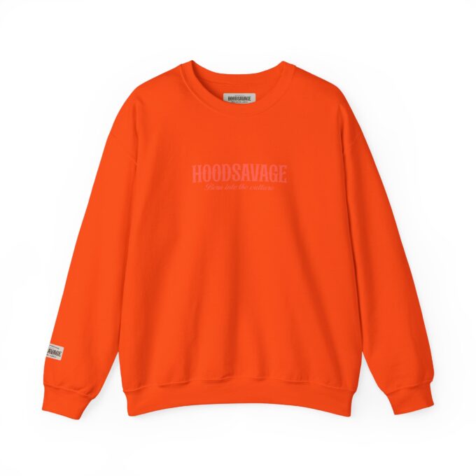 Logo, Crewneck Sweatshirt Orange