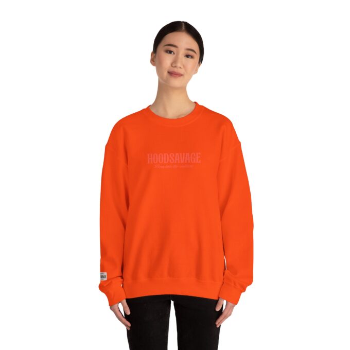 Logo, Crewneck Sweatshirt Orange - Image 5