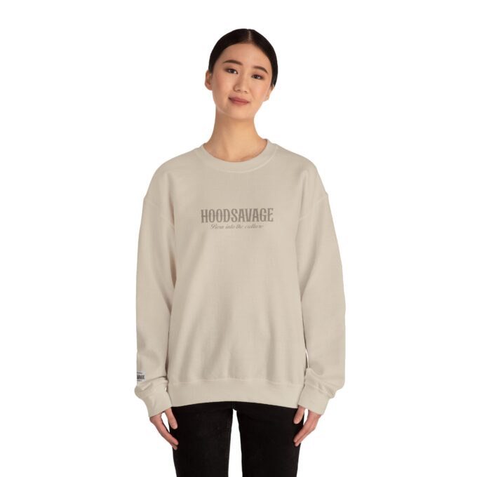 Logo, Crewneck Sweatshirt Sand - Image 5