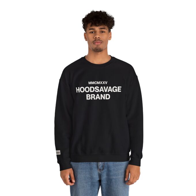 Simple, Crewneck Sweatshirt Black - Image 2