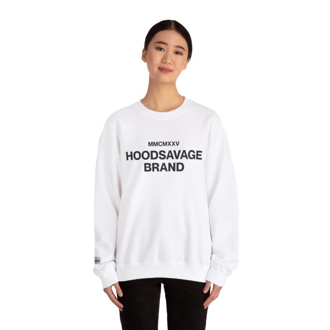 Simple, Crewneck Sweatshirt White - Image 4