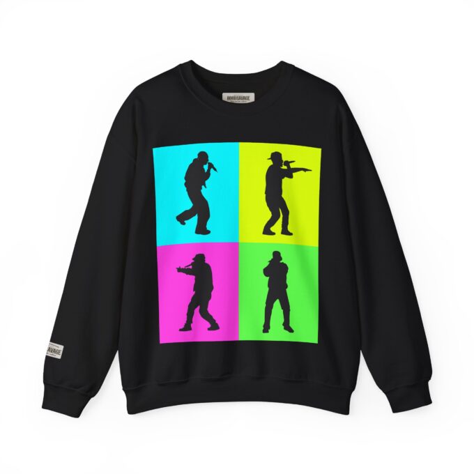 Warhol Rapper, Crewneck Sweatshirt Black