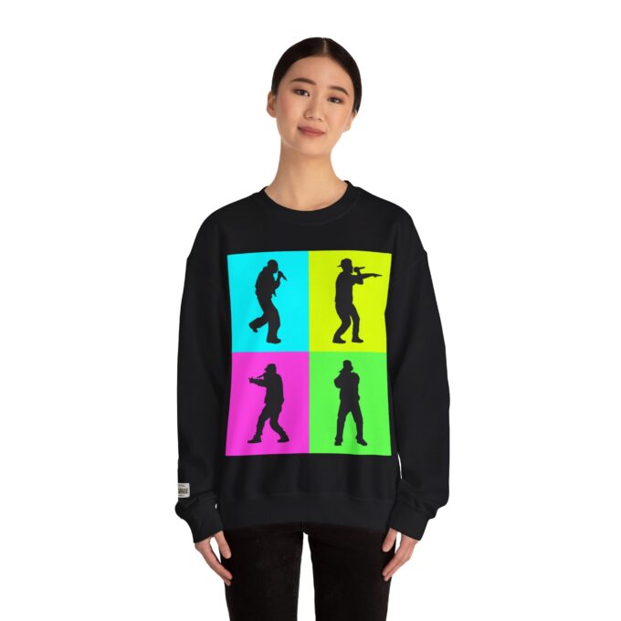 Warhol Rapper, Crewneck Sweatshirt Black - Image 5