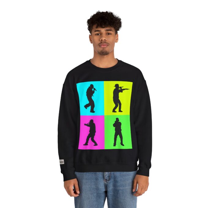 Warhol Rapper, Crewneck Sweatshirt Black - Image 2