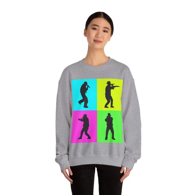 Warhol Rapper, Crewneck Sweatshirt Athletic Grey - Image 3