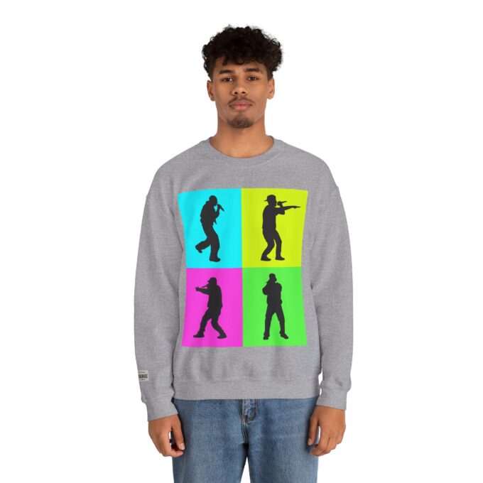 Warhol Rapper, Crewneck Sweatshirt Athletic Grey - Image 2