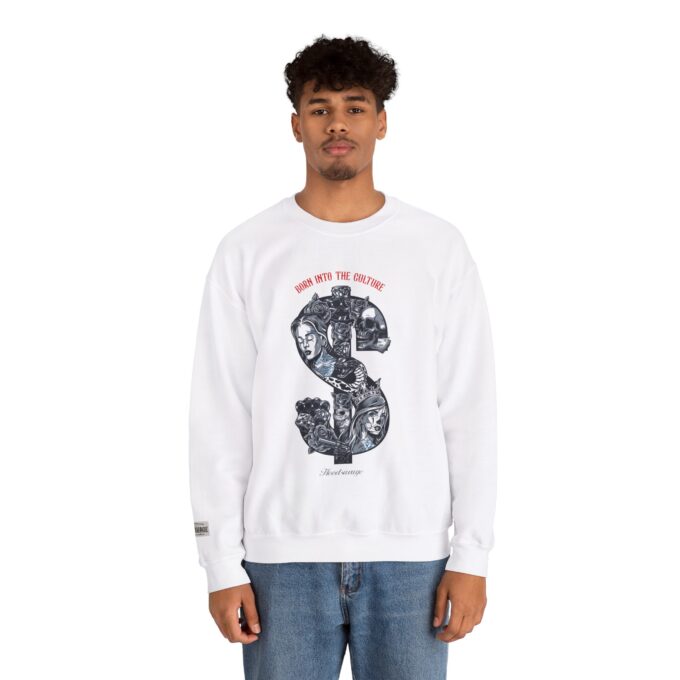 $, Crewneck Sweatshirt White - Image 2