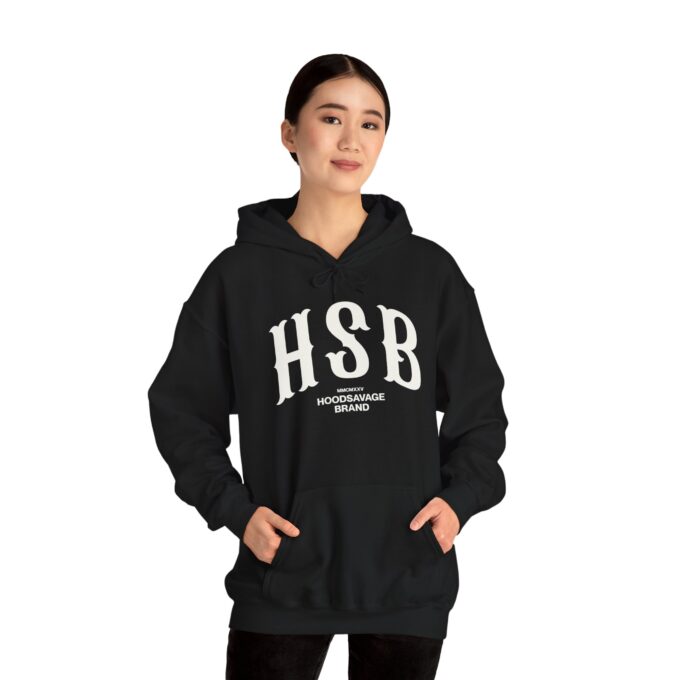 HSB, Pullover Hoodie Black - Image 4