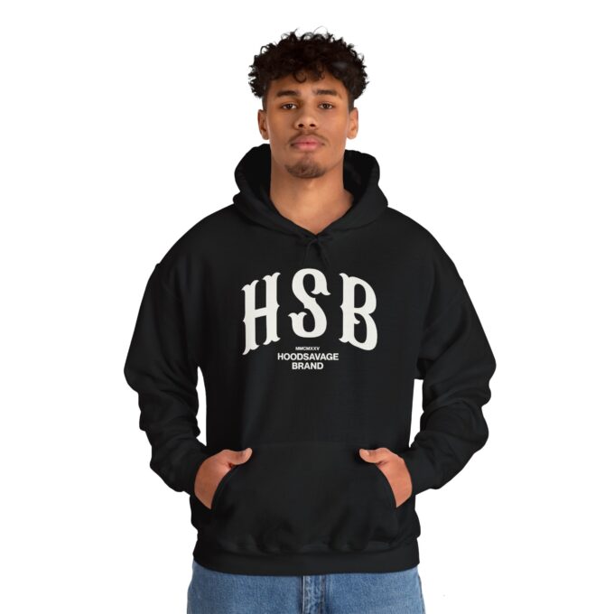 HSB, Pullover Hoodie Black - Image 2