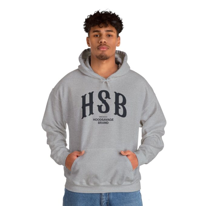 HSB, Pullover Hoodie Athletic Grey - Image 2