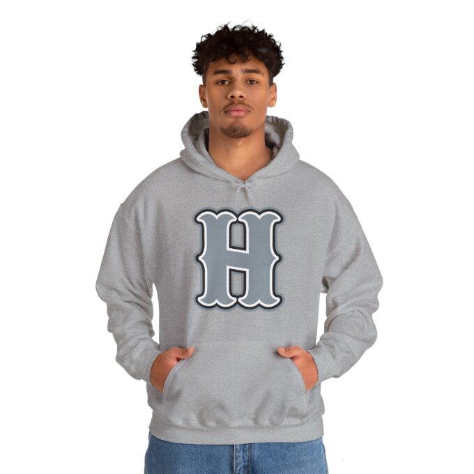 H Logo, Pullover Hoodie Athletic Grey - Image 2