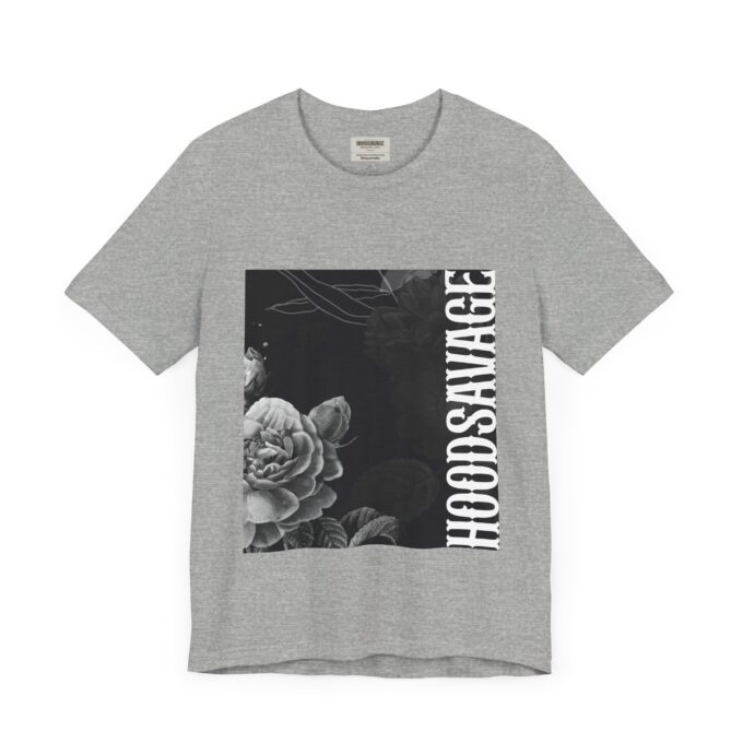 Gothic Floral, Crewneck T-Shirt Athletic Grey