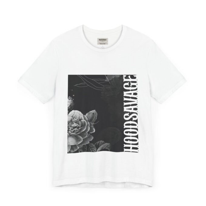 Gothic Floral, Crewneck T-Shirt White