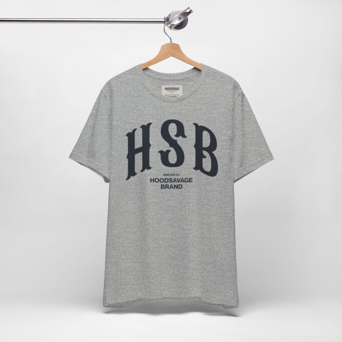 HSB, Crewneck T-Shirt Athletic Grey - Image 4